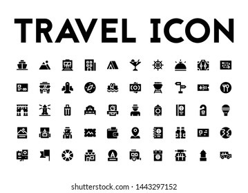 Travel Icon Set Glyph 32 px