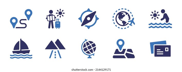 Travel icon set. Tour tourism symbol vector illustration.