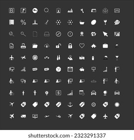 Travel icon set, universal icon collection, flat icon vector illustration