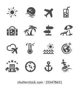 travel icon set, vector eps10.