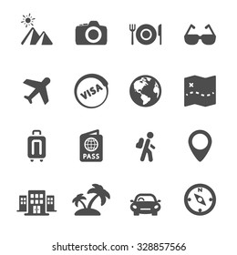 travel icon set, vector eps10.