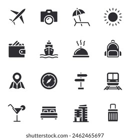 travel icon set vector illustration