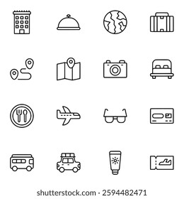 travel icon set vector illustration