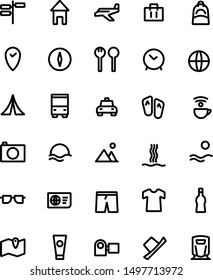 Travel icon set vector image