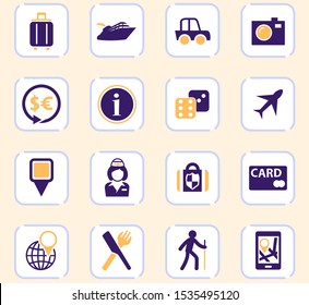 Travel icon set for web sites and user interface