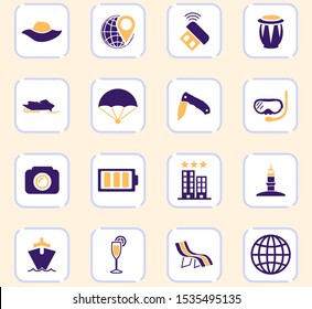 Travel icon set for web sites and user interface