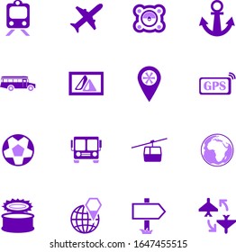 Travel icon set for web sites and user interface