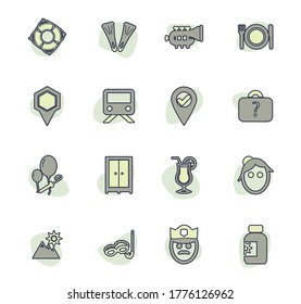 Travel icon set for web sites and user interface
