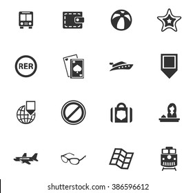 Travel icon set for web sites and user interface