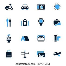 Travel icon set for web sites and user interface