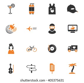 Travel icon set for web sites and user interface