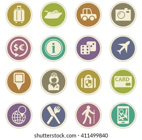 Travel icon set for web sites and user interface