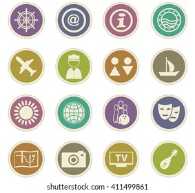 Travel icon set for web sites and user interface