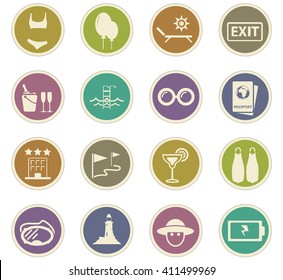Travel icon set for web sites and user interface