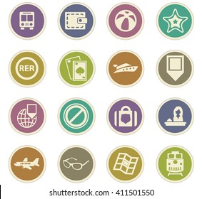 Travel icon set for web sites and user interface