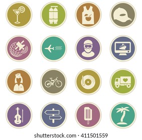 Travel icon set for web sites and user interface