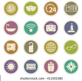 Travel icon set for web sites and user interface