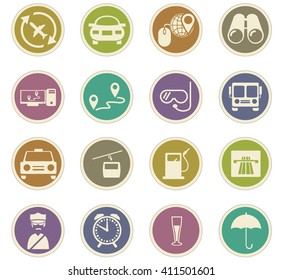 Travel icon set for web sites and user interface