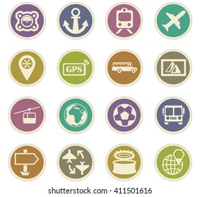Travel icon set for web sites and user interface