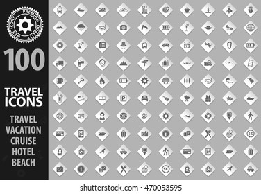 Travel icon set for web sites and user interface