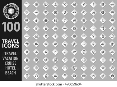 Travel icon set for web sites and user interface