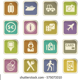 Travel icon set for web sites and user interface
