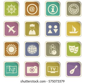 Travel icon set for web sites and user interface