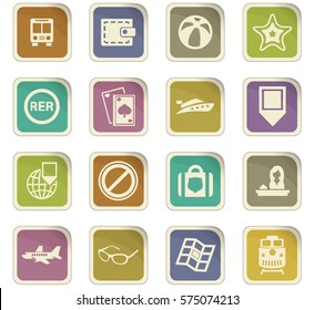 Travel icon set for web sites and user interface