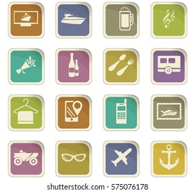 Travel icon set for web sites and user interface