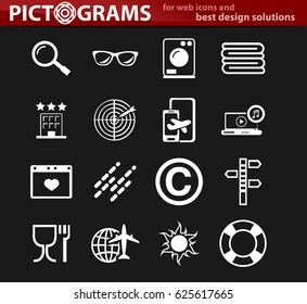 Travel icon set for web sites and user interface