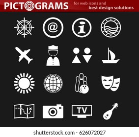 Travel icon set for web sites and user interface