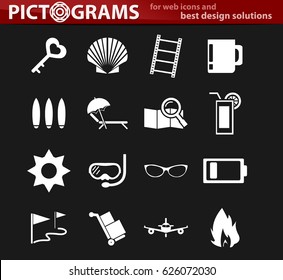 Travel icon set for web sites and user interface