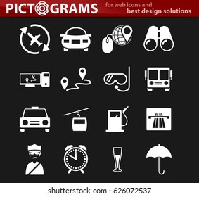 Travel icon set for web sites and user interface