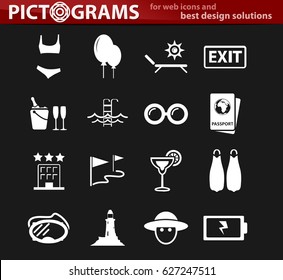 Travel icon set for web sites and user interface