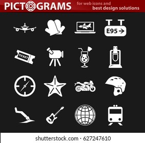 Travel icon set for web sites and user interface