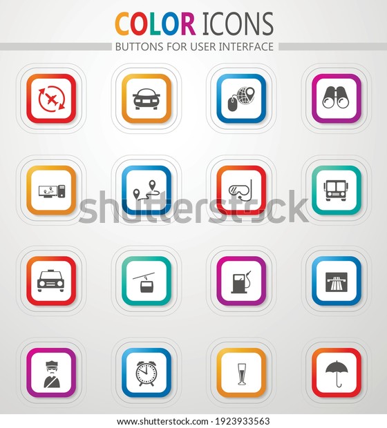 Travel icon set\
for web sites and user\
interface