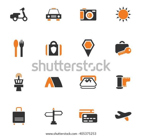 Travel icon set\
for web sites and user\
interface