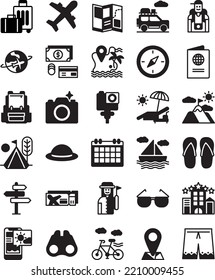 Reisesymbol für Website, Anwendung, Druck, Dokument, Plakatdesign usw., fest, schwarz gefüllt 