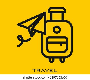 Travel icon signs