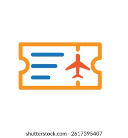 travel icon. ticket symbol. exploration, adventure, vacation, camping. Line design style. vector template design