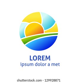 Travel icon for tourist industry: hotel, travel agency, outdoor company.