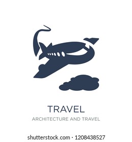 Travel icon. Trendy flat vector Travel icon on white background from Architecture and Travel collection, vector illustration can be use for web and mobile, eps10