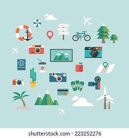 travel icon vector