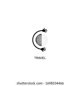 travel icon vector black design