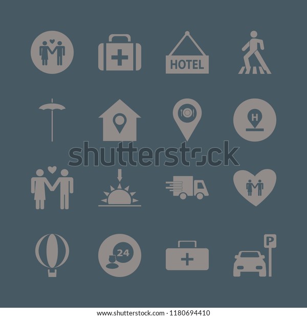 travel icon. travel vector\
icons set man woman love, hotel location, pedestrian and house\
location