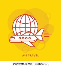 
Travel Icon Vector Illustration on the yellow background.