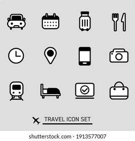 Travel icon vector illustration set