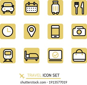 Travel icon vector illustration set