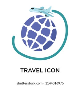Travel icon vector isolated on white background for your web and mobile app design, Travel logo concept