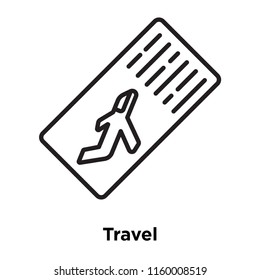 Travel icon vector isolated on white background, Travel transparent sign , sign and symbols in thin linear outline style